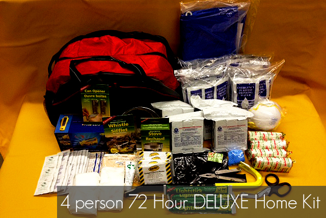 4 Person 72 Hour DELUXE Home Survival Kit